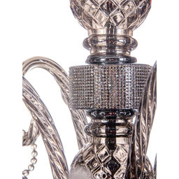 Люстра подвесная в стиле барокко "Alfa Mobili" 12*40Вт Е14 ZF-8206-8+4 со стеклянными основаниями