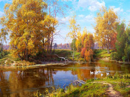 Вышивка крестиком 40х50см, Природа