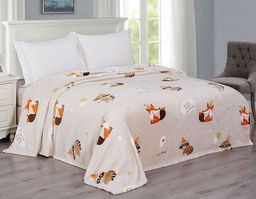 Покрывало-плед Лесные друзья фланель-микрофибра 150*200 см.