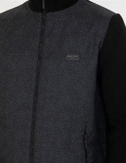 Siyah Slim Fit Fermuarl_ Triko H_rka - Pierre cardin фото 7