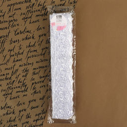 Кружево органза, 40 мм, 9±0.5 м, белое