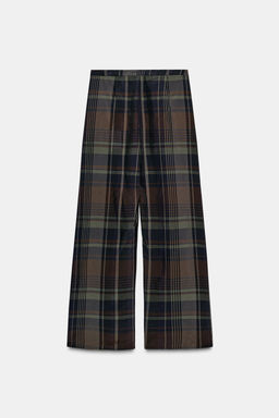 ZW COLLECTION CHECK BALLOON TROUSERS - Zara фото 6