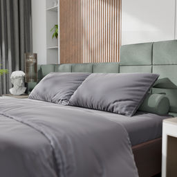 Постельное бельё Этель Евро Tencel 200*220см, 230*245см, 50*70см-2шт, цвет серый  фото 2