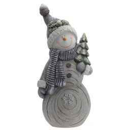 Фигурка декоративная "Снеговик" с подсветкой (АААх3, н/п) , L25 W15 H54 см, 2в.