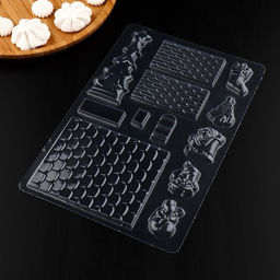 Цена за 20 шт. Форма для шоколада новогодняя Элементы домика, 12 ячеек, 15?8?2.5 см, цвет прозрачный