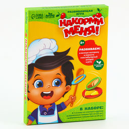 Развивающая игра «Накорми меня», 2 основы, ложка, 24 элемента