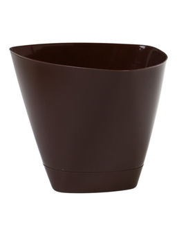 Цена за 2 шт. Кашпо с прикорневым поливом 2 л  D-17,3 см, H-15 см шоколадный "Элеганс"
