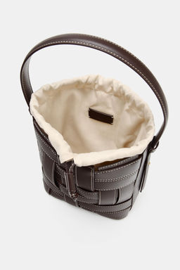 BOLSO BANDOLERA TRENZADO / Marr?n - Zara фото 5