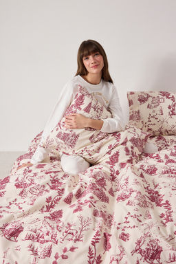 Ekru Y?lbas? Temal? Slogan Nak?sl? Orme Pijama Tak?m? THMAW26PT00034 - Trendyolmilla фото 9