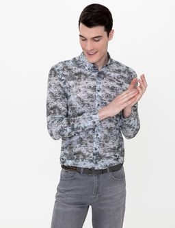 Haki Slim Fit Uzun Kollu G_mlek