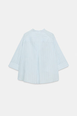 CAMISA ASIM?TRICA RAYAS ZW COLLECTION / Azul - Zara фото 6