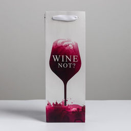Пакет ламинированный под бутылку Wine not, 13 x 35 x 10 см - Дарите счастье фото 3