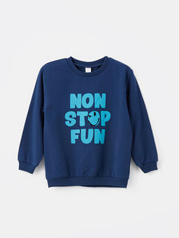 Bask?l? Uzun Kollu Erkek Bebek Sweatshirt 2li - Waikiki фото 2