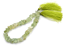 Бусины из пренита кристаллы 8-10мм, 20см, 45 бусин, 16г Радуга камня