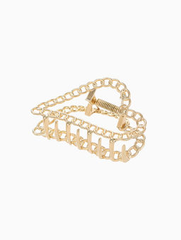 Цена за 2 шт. Крабик для волос «Дороти», сердце, 7.5 см, золото