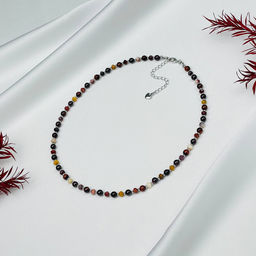 Чокер для Овна из Бычьего глаза, Граната и Яшмы Мукаит