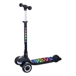 Самокат трехколесный Slider, светящиеся полиуретановые колёса и платформа, руль складной  фото 2