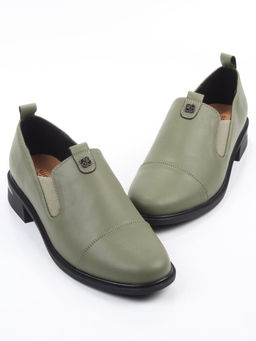 06-M47-18 GREEN Туфли женские (натуральная кожа)