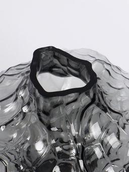 Ваза «Джино», 21×25 см, стекло, чёрная