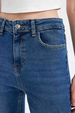 Джинсовые брюки скинни длиной до щиколотки с высокой талией - Defacto фото 5