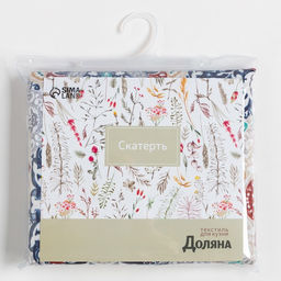 Скатерть Доляна Узоры 145х300 см, 100% п/э  фото 8