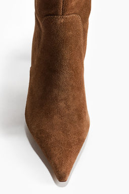Botas a la rodilla en serraje afelpado - H&m фото 5