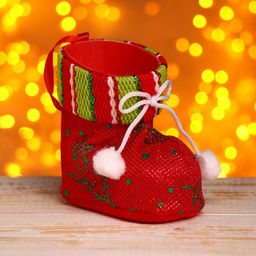 Конфетница Сапожок, полосатый ободок, с бомбошками, вместимость 50 г, цвета МИКС - Страна карнавалия фото 4