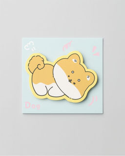 Блок стикер для записей Corgi dreaming, green