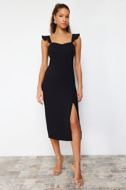 TRENDYOLMILLA Siyah Dokuma Elbise TPRSS24EL00134  фото 2