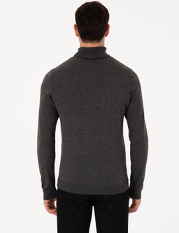 F_me Slim Fit Pamuk Kar___ml_ Bal_k__ Yaka Basic Triko Kazak