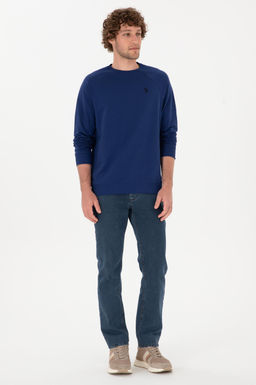Erkek _ndigo Basic Sweatshirt Sepette S_rpriz _ndirim - U.s. polo assn фото 4