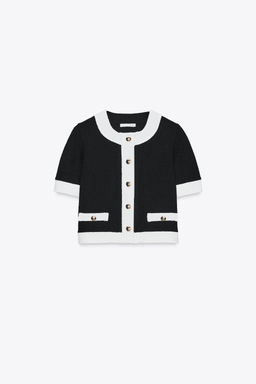CONTRAST BOUCL_ JACKET