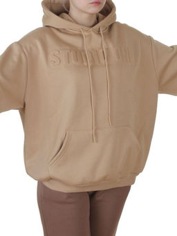2811 BEIGE Худи унисекс женское (95% хлопок, 5% спандекс)