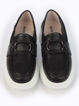 03-PDD169-6 BLACK/WHITE Полуботинки женские (натуральная кожа) - Фабричный китай фото 9