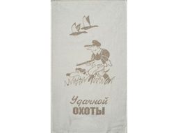 6с102.511ж2 Удачной охоты Полотенце махровое 67х150см Лен+х/б