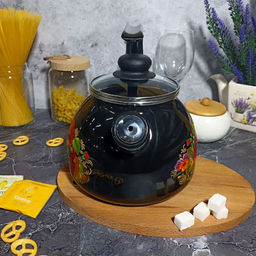 Чайник для плиты 3,0л 4с209я Жостово черн - Стальэмаль фото 4