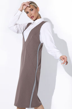 Сарафан Кайлин (полоска/мокко) - Эльза фото 4