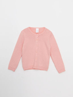 Bisiklet Yaka Uzun Kollu Kendinden Desenli K?z Bebek Triko H?rka