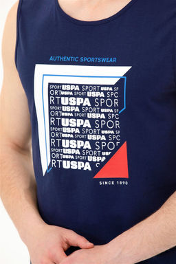 Мужская темно-синяя футболка с круглым вырезом - U.s. polo assn фото 7