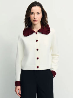 Кардиган с воротником и декоративными пуговицами / Zarina фото 3