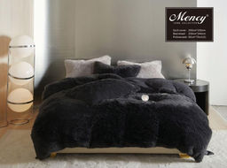 Меховой КПБ Mency Однотонный MMENO005 Евро