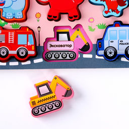 Логический центр 3 в 1 Животные, профессии, счёт 44,5 17,8 4,3 см - Simaland фото 4