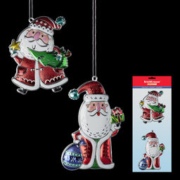Цена за 1 шт. Набор ErichKrause Decor 2 украшения Дед Мороз 12см