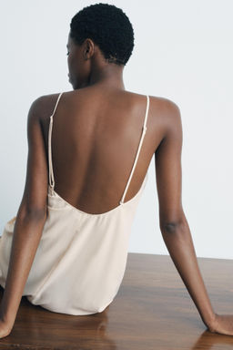 LONG SLIP DRESS WITH MULTI-POSITION STRAPS - Zara фото 17