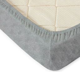 4834-БЧ простыня на резинке 200*140*25 рис. 5942-05 цв. серый