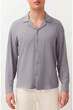 TRENDYOL MAN Beyaz Oversize Fit Apas Yaka Yazl?k Keten Gorunumlu Gomlek TMNSS23GO00053 - Trendyolmilla фото 71