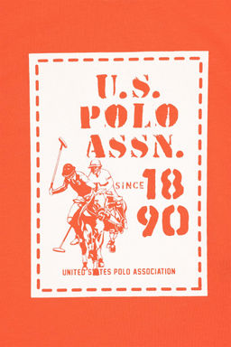 Футболка U.S. Polo Assn с цветком граната хлопок фото 4