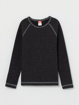 CRB wear/CWKB 62947-12 Фуфайка для мальчика, темно-серый меланж/Ex.Cherubino