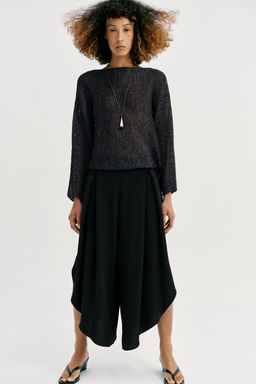 PANTAL?N FLUIDO ABERTURAS / Negro - Zara фото 3