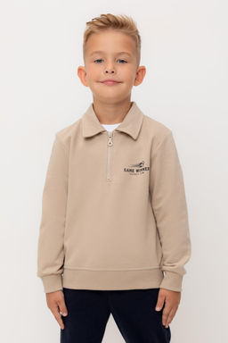 Crockid _ КР 302689/темно-бежевый к534 джемпер (свитшот) для мал